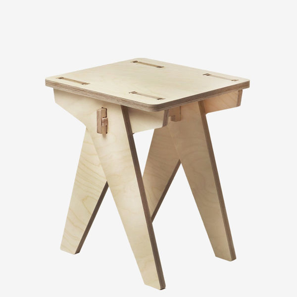 Picture of The Walker Wood Stool & Side Table
